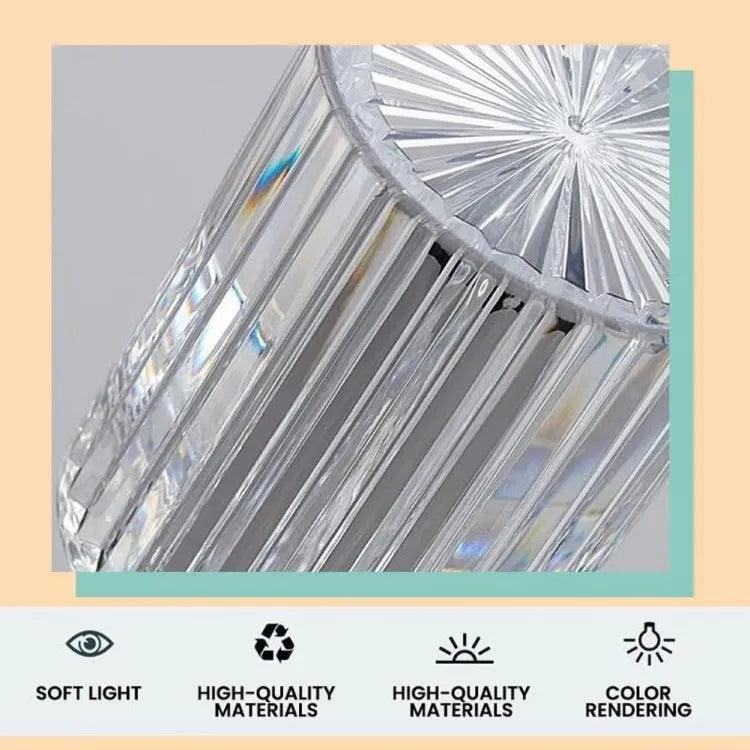 Rose Diamond Table Lamp - USB Charging & Touchable