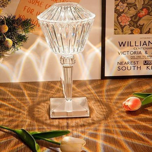 Rose Diamond Table Lamp - USB Charging & Touchable