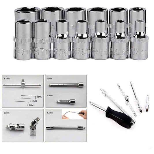 46pcs Car Repair Wrench Set with Head Ratchet & Sockets