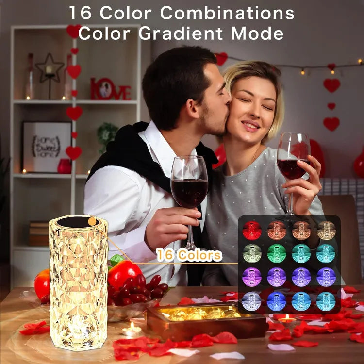 Small Waist Diamond Table Lamp - USB Charging & Touchable