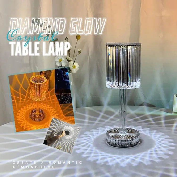 Rose Diamond Table Lamp - USB Charging & Touchable
