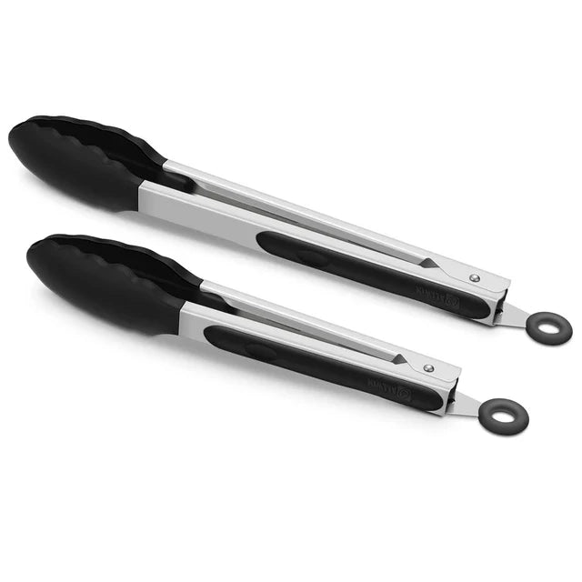 Silicone Food & Kitchen Tongs - 3 Pieces Set