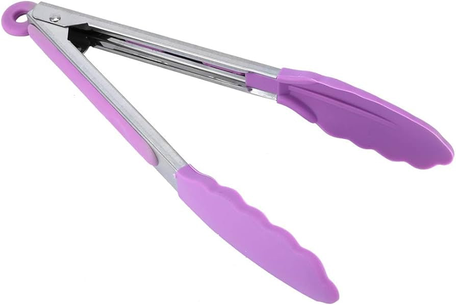 Silicone Food & Kitchen Tongs - 3 Pieces Set