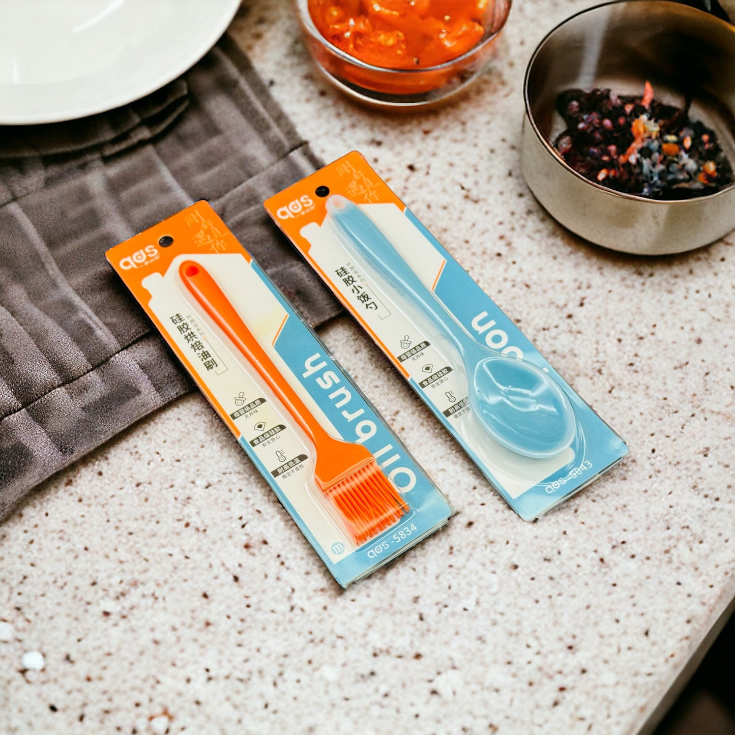 QAS Silicone Spoon And Oil Brush | 2 Pieces set