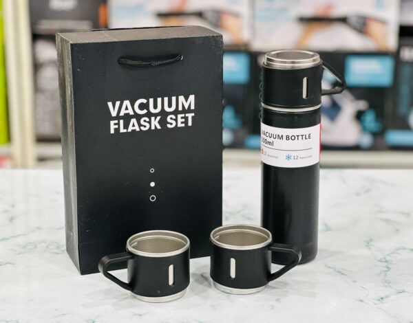 Vacuum Flask Bottle with 3 Extra Cups - 500ml