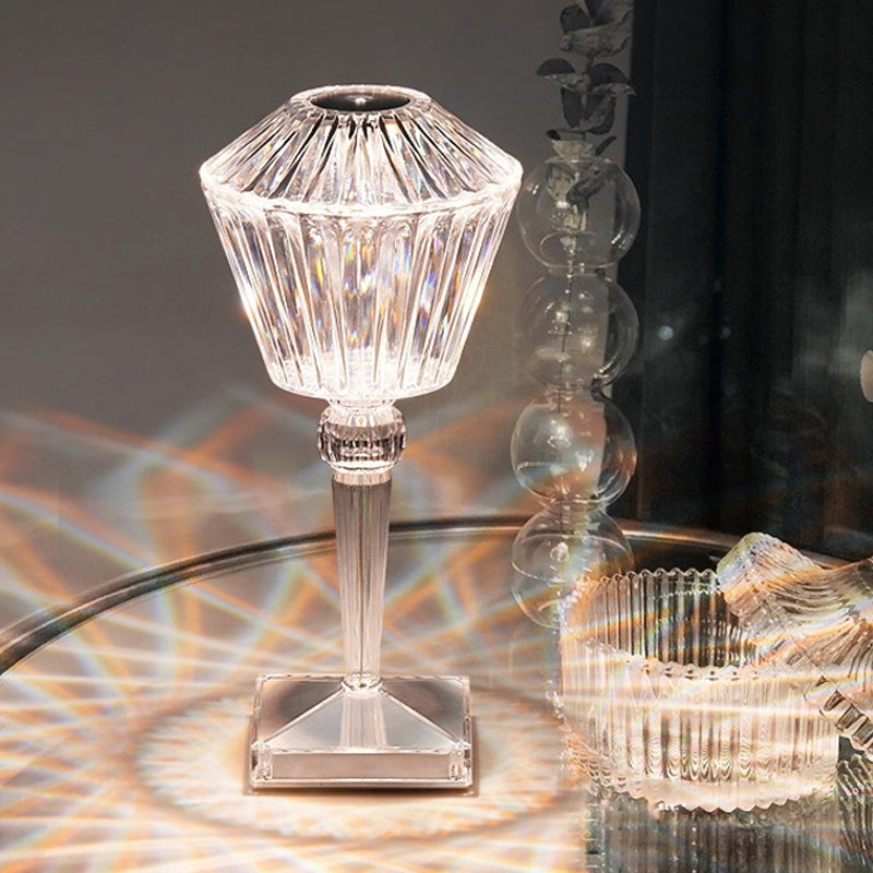 Rose Diamond Table Lamp - USB Charging & Touchable