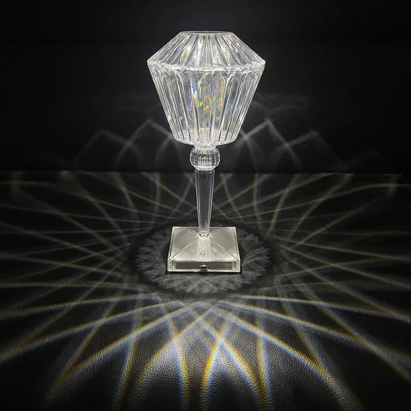Rose Diamond Table Lamp - USB Charging & Touchable