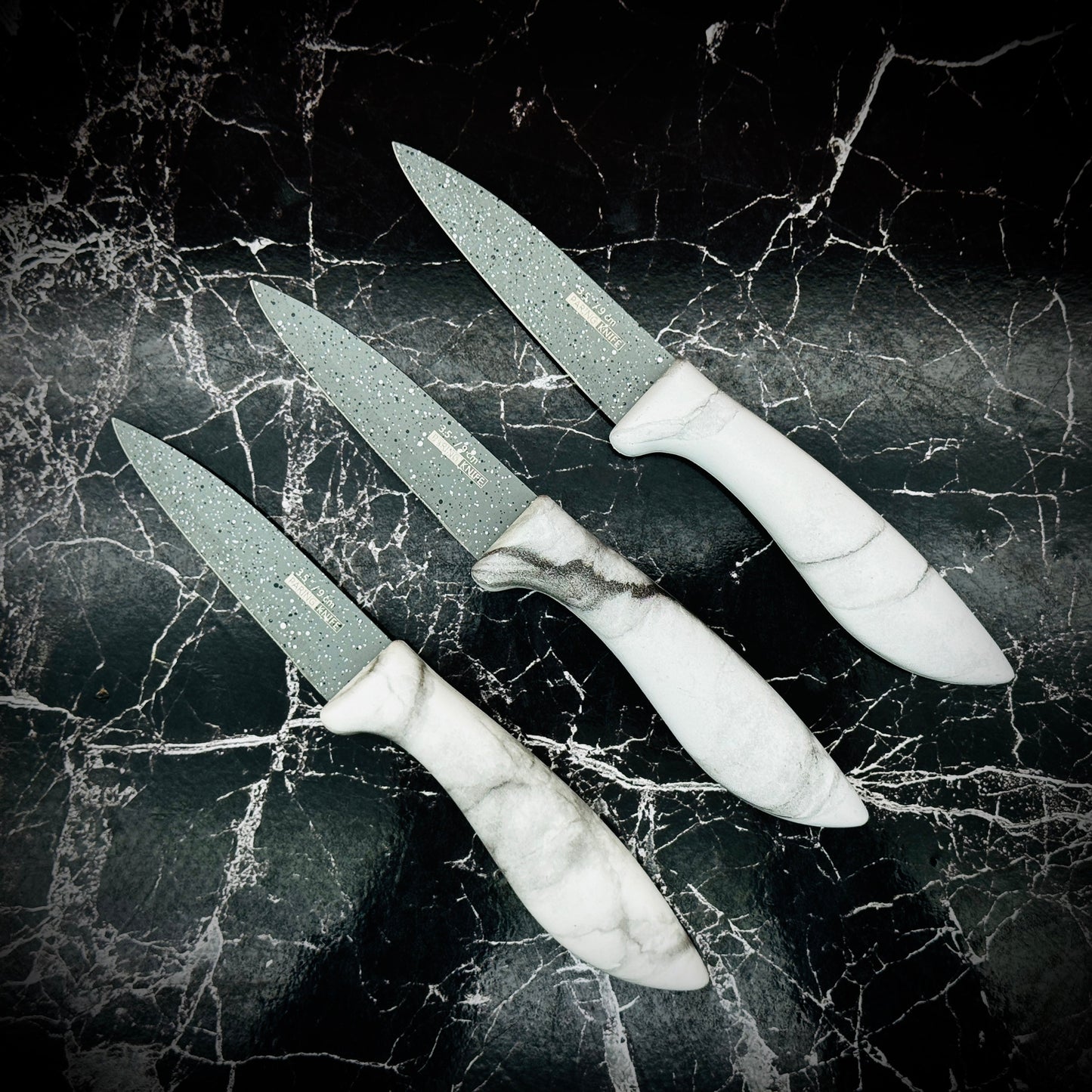 DIEO Marble Kitchen Knife Set - Pack of 3