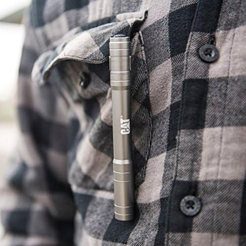 CAT LED Pocket Flashlight – Compact Metal Torch with Clip