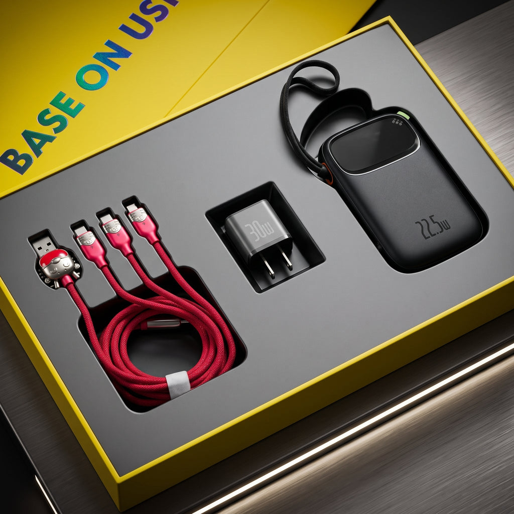 Baseus 22.5W 10000mAh Fast Charging Power Bank with Built-in Cables