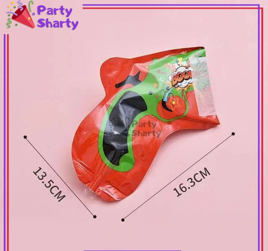 New Design Party balloon Pop Handheld Push Exploding Glitter Confetti Cannon Party Popper Pistol Gun shape balloon