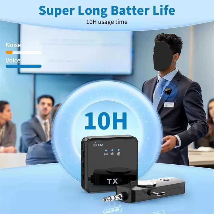 F11-2 3-in-1 Wireless Microphone – Noise Reduction Lavalier Mic