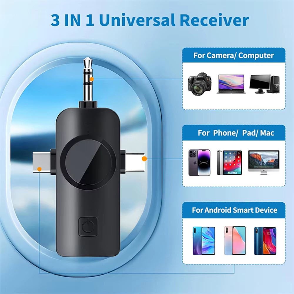 F11-2 3-in-1 Wireless Microphone – Noise Reduction Lavalier Mic