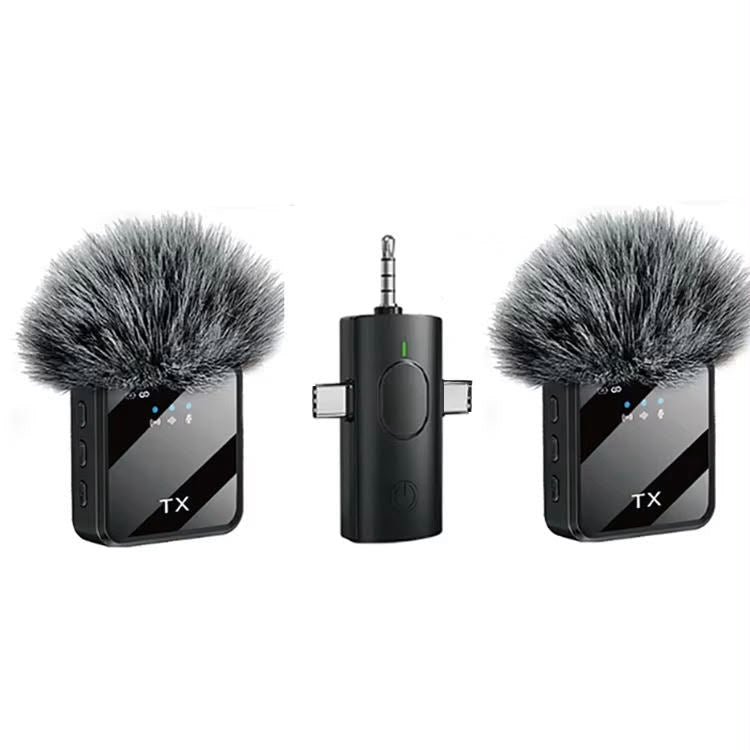 F11-2 3-in-1 Wireless Microphone – Noise Reduction Lavalier Mic