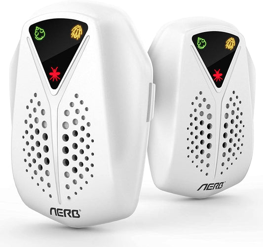 NERB ULTRASONIC PEST REPELLER 2 X PACK REPELL FLEAS RODENTS ROACHES MICE & RATS